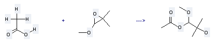 Oxirane,3-methoxy-2,2-dimethyl- can be used to produce 1-acetoxy-1-methoxy-2-methyl-propan-2-ol